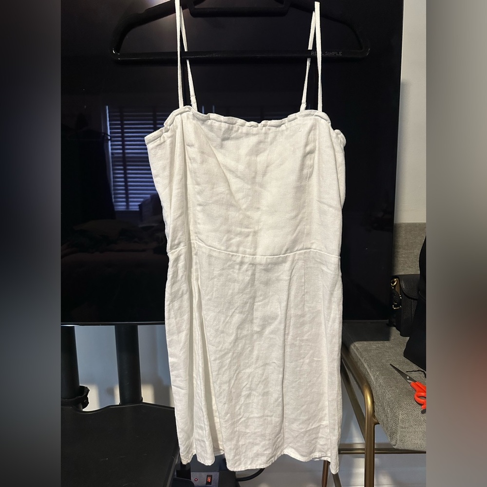 Reformation White Linen Dress